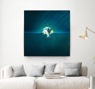 Astronaut Billards by Romina Lutz on GIANT ART - green digital painting