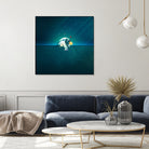 Astronaut Billards by Romina Lutz on GIANT ART - green digital painting