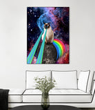 SIAMESE LASER CAT by Gloria Sánchez on GIANT ART - blue photo illustration