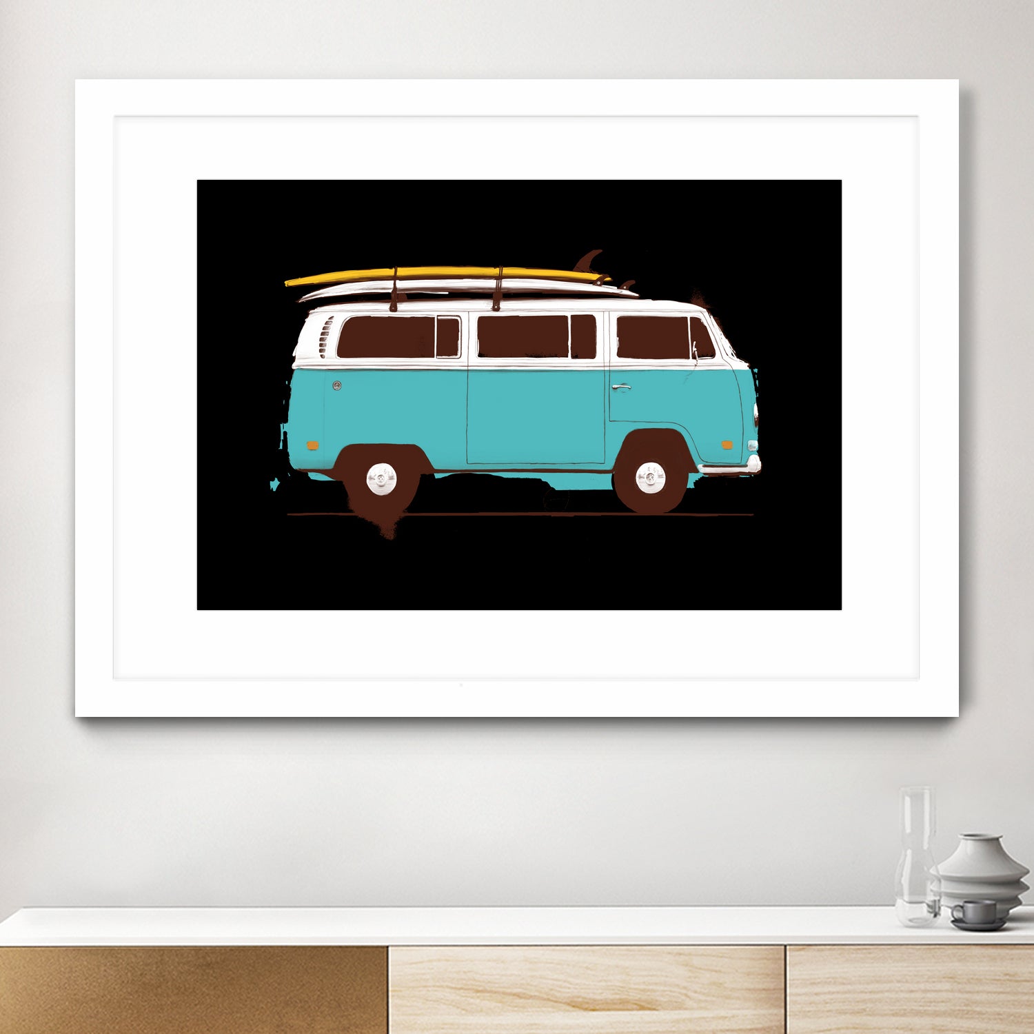 Blue Van by Florent Bodart on GIANT ART - blue digital drawing