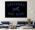 Unicorns are Real by Florent Bodart on GIANT ART - blue digital painting