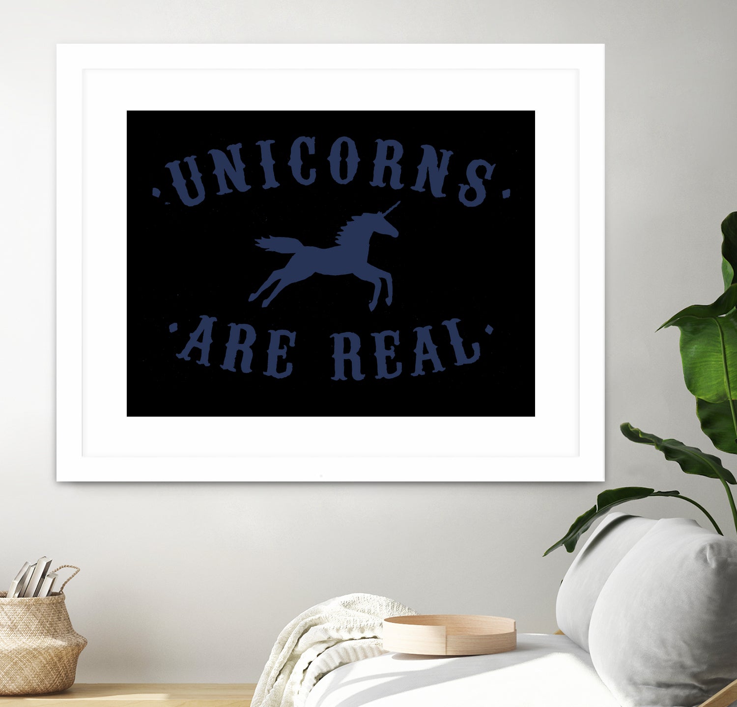 Unicorns are Real by Florent Bodart on GIANT ART - blue digital painting