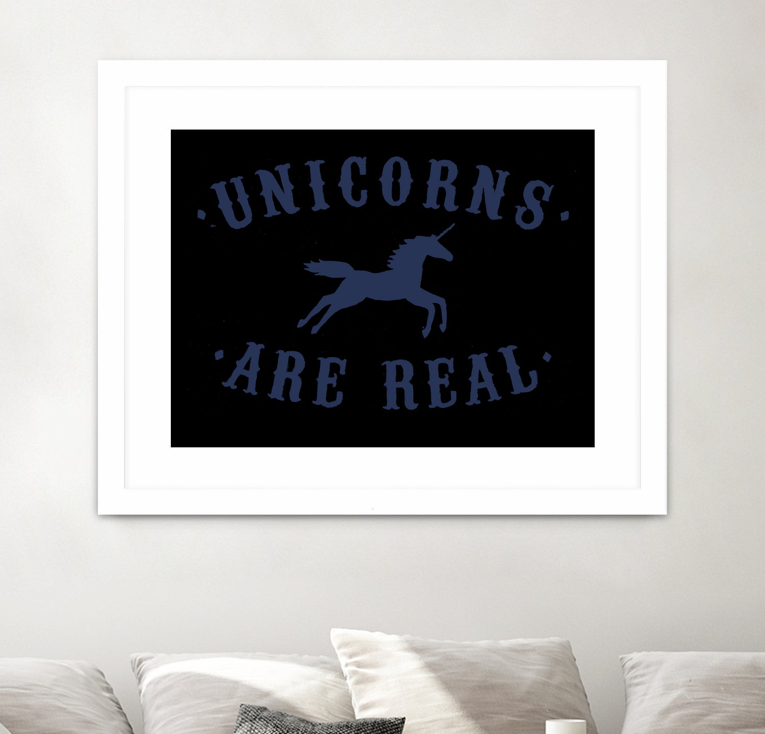 Unicorns are Real by Florent Bodart on GIANT ART - blue digital painting