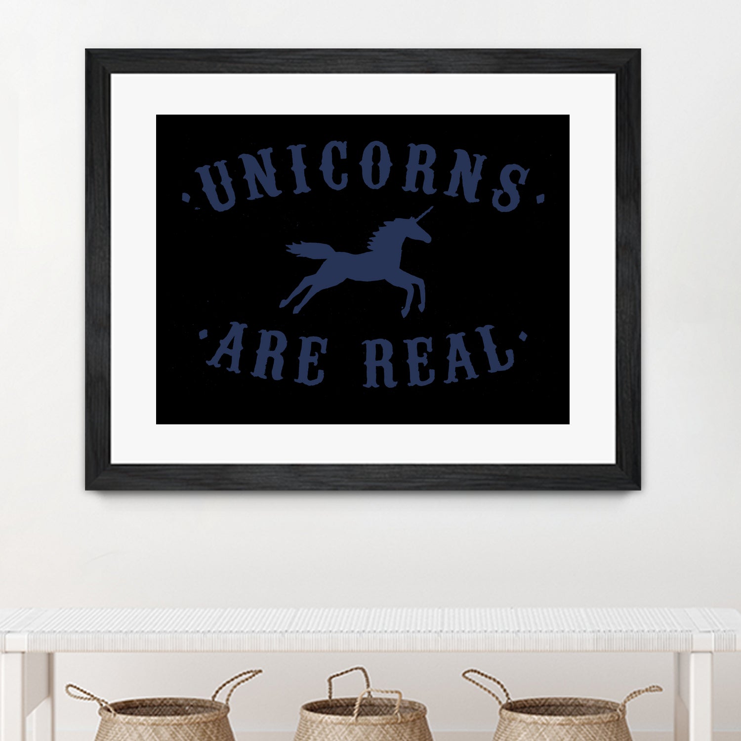 Unicorns are Real by Florent Bodart on GIANT ART - blue digital painting