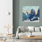 Mountain Sunrise (Pause II) by Romina Lutz on GIANT ART - yellow digital painting