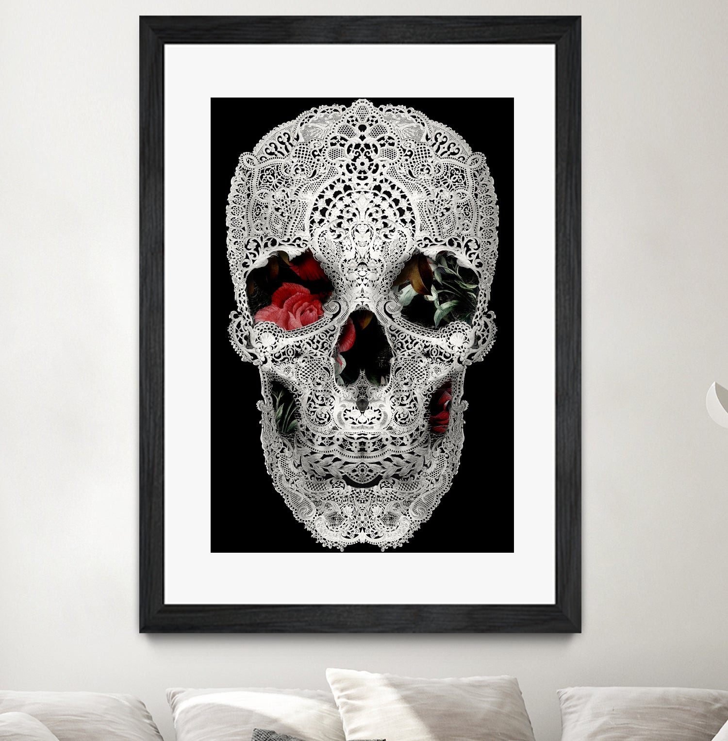 lace skull 2 light 6000 by Ali Gulec on GIANT ART - white digital drawing