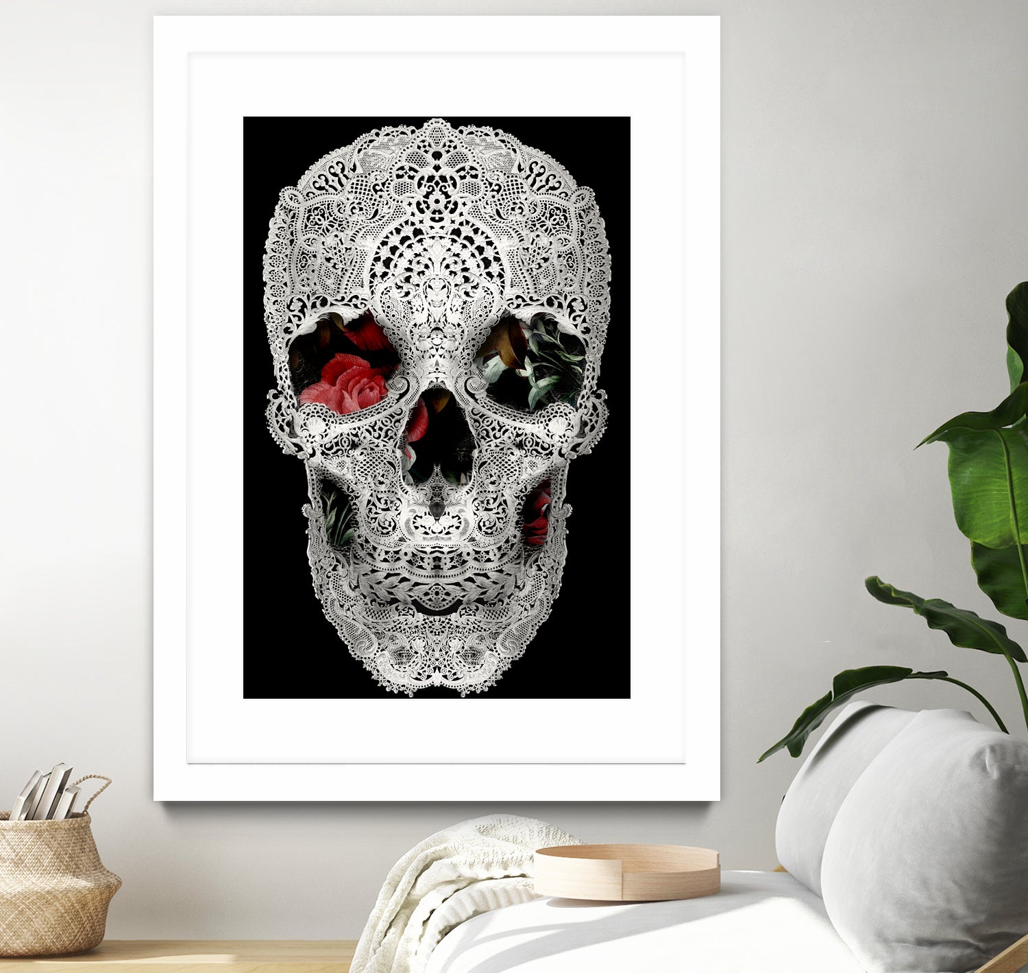 lace skull 2 light 6000 by Ali Gulec on GIANT ART - white digital drawing