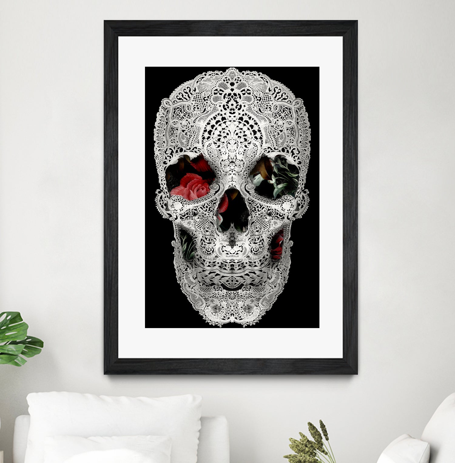 lace skull 2 light 6000 by Ali Gulec on GIANT ART - white digital drawing