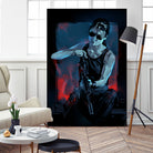 Sarah Connor by Nikita Abakumov on GIANT ART - blue digital painting