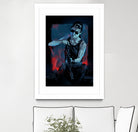 Sarah Connor by Nikita Abakumov on GIANT ART - blue digital painting