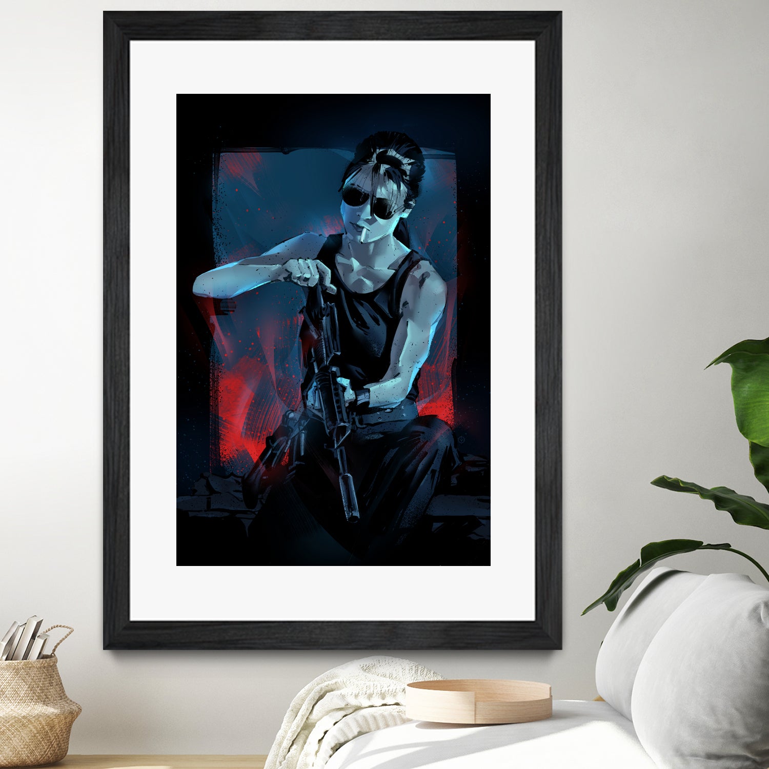 Sarah Connor by Nikita Abakumov on GIANT ART - blue digital painting