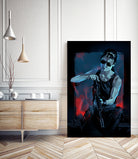 Sarah Connor by Nikita Abakumov on GIANT ART - blue digital painting