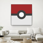 Pokeball by Proper Ganders on GIANT ART - red vector illustration