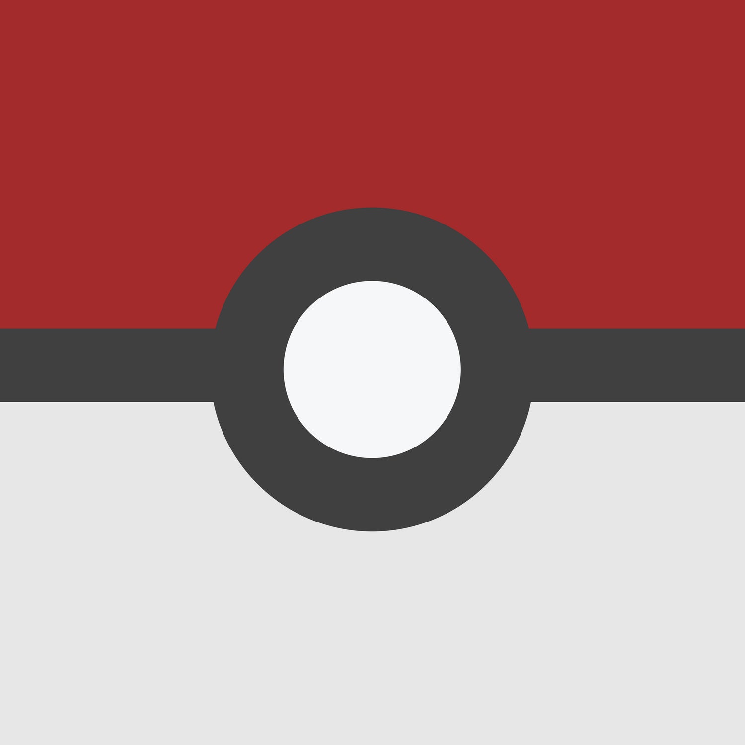 Pokeball by Proper Ganders on GIANT ART - red vector illustration