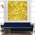 Glam gold bokeh glitter by dushan Medich on GIANT ART - yellow digital painting