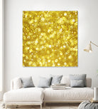 Glam gold bokeh glitter by dushan Medich on GIANT ART - yellow digital painting