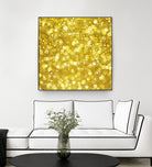 Glam gold bokeh glitter by dushan Medich on GIANT ART - yellow digital painting