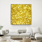 Glam gold bokeh glitter by dushan Medich on GIANT ART - yellow digital painting