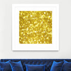 Glam gold bokeh glitter by dushan Medich on GIANT ART - yellow digital painting