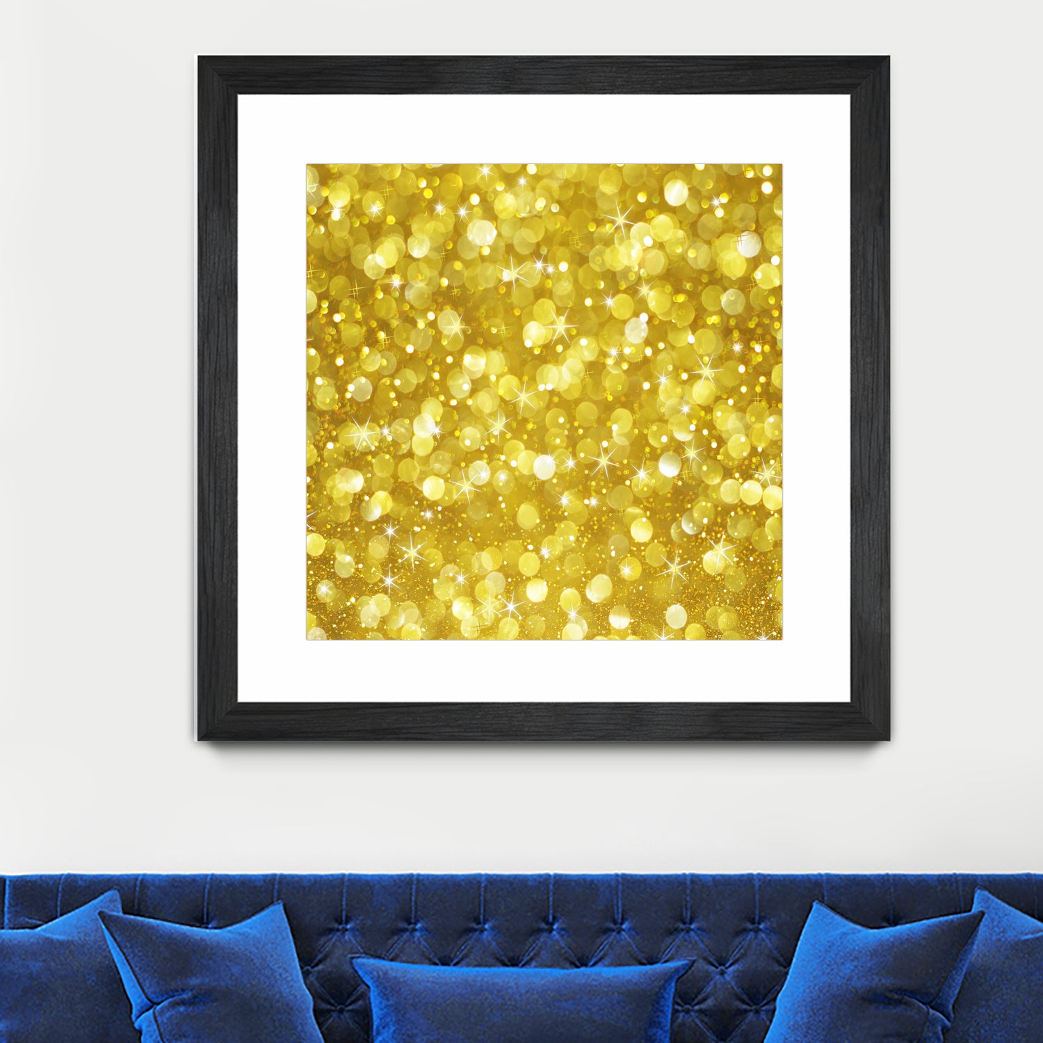 Glam gold bokeh glitter by dushan Medich on GIANT ART - yellow digital painting