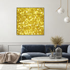 Glam gold bokeh glitter by dushan Medich on GIANT ART - yellow digital painting