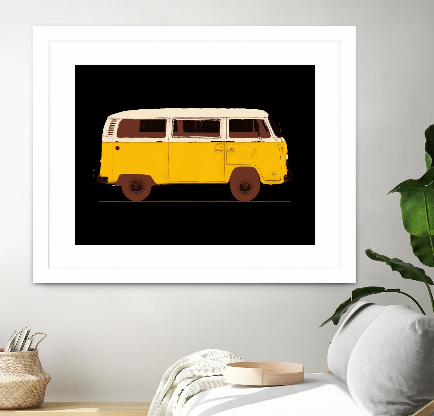 Yellow Van by Florent Bodart on GIANT ART - yellow digital painting