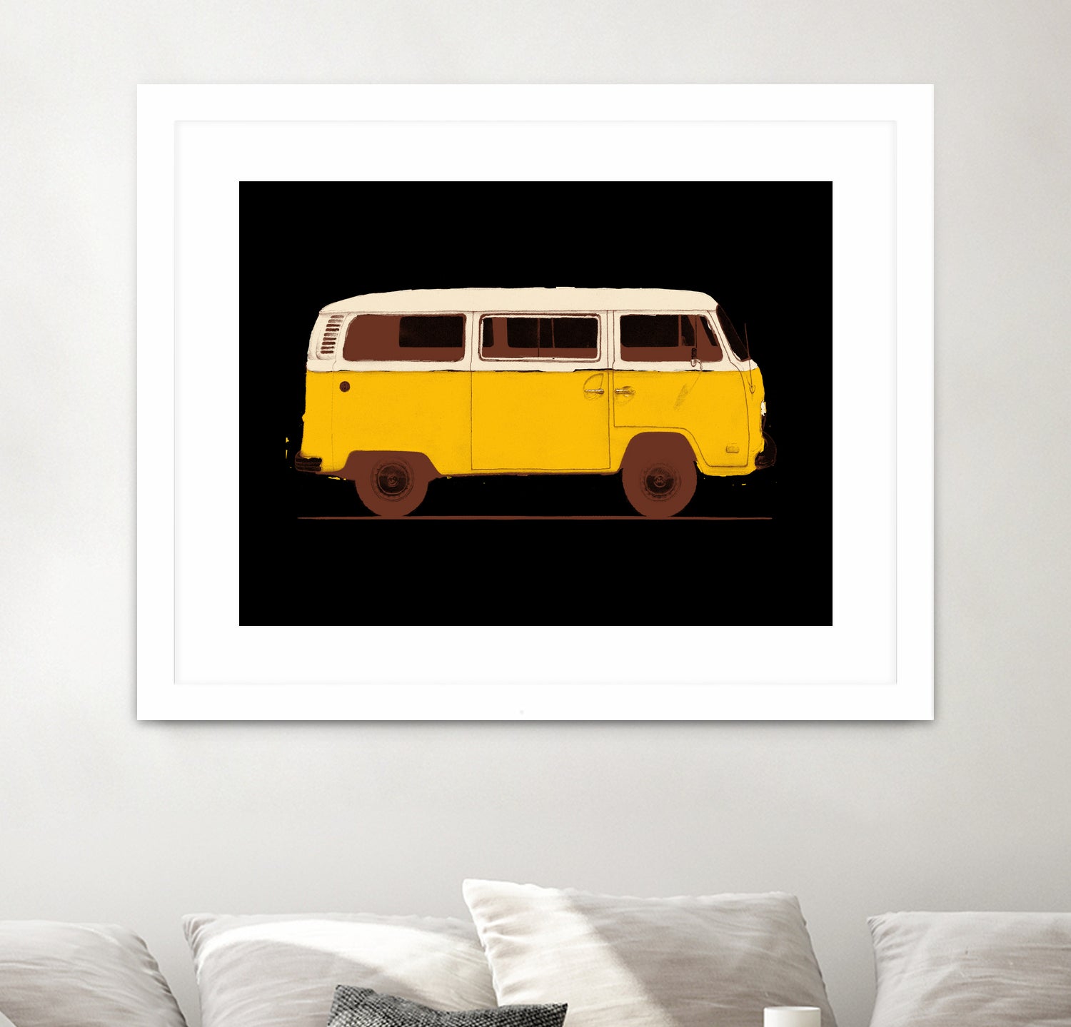 Yellow Van by Florent Bodart on GIANT ART - yellow digital painting