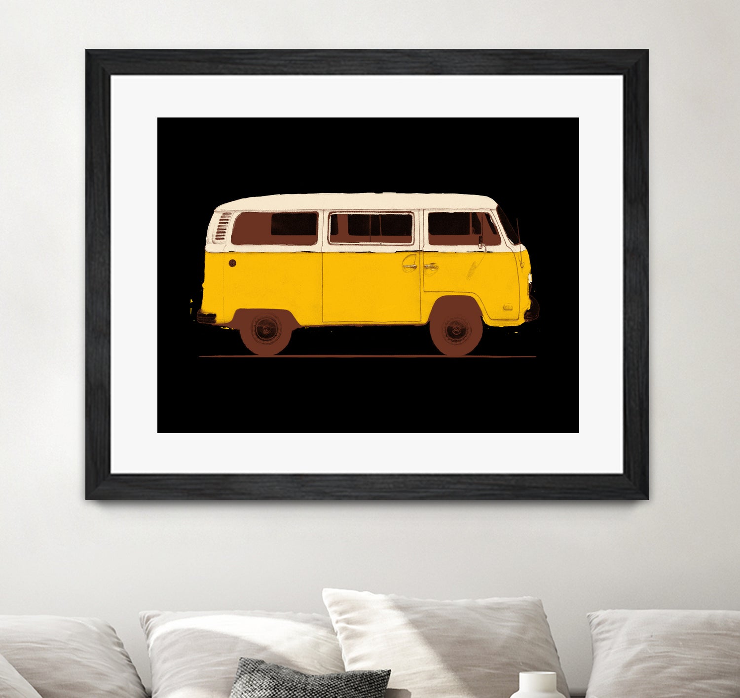 Yellow Van by Florent Bodart on GIANT ART - yellow digital painting