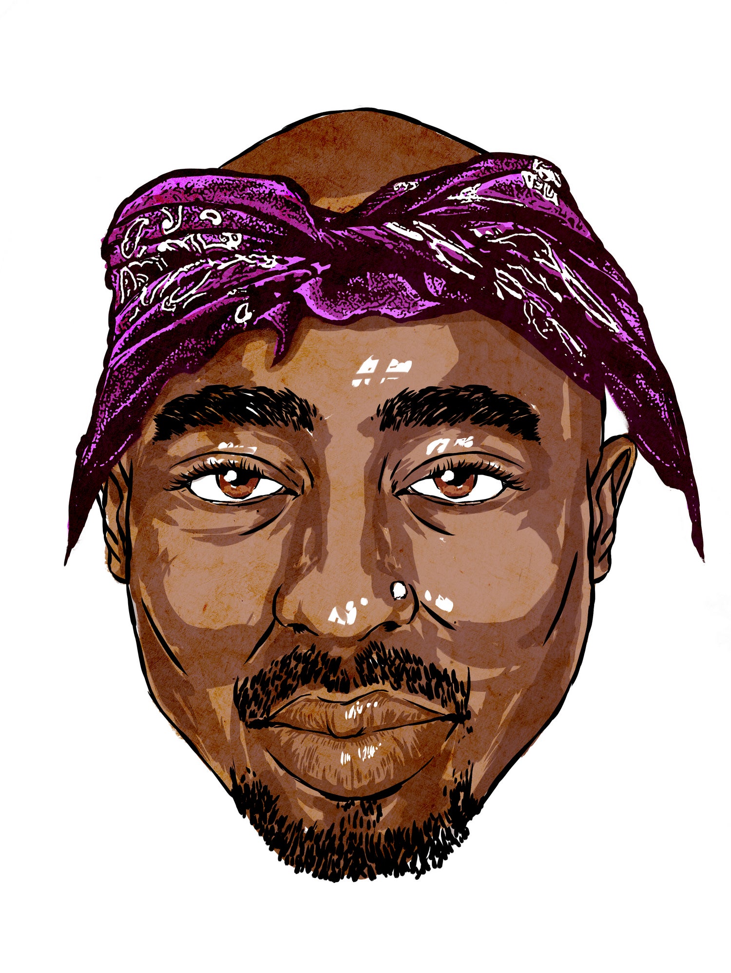 2Pac by Delano Limoen on GIANT ART - brown digital painting