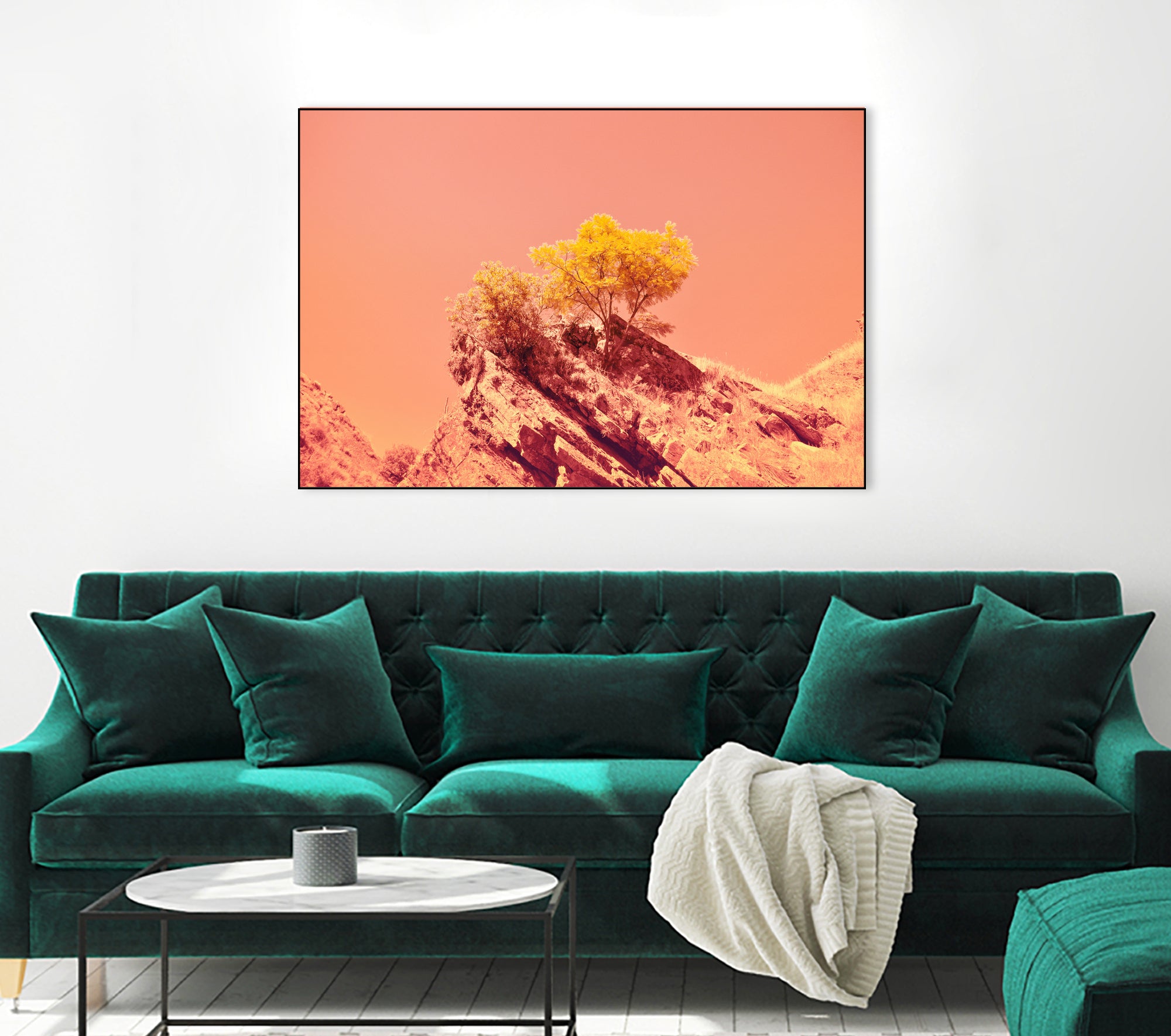 Tree on Mars? by #Bizzartino by Edu Al Peirano on GIANT ART - orange digital painting