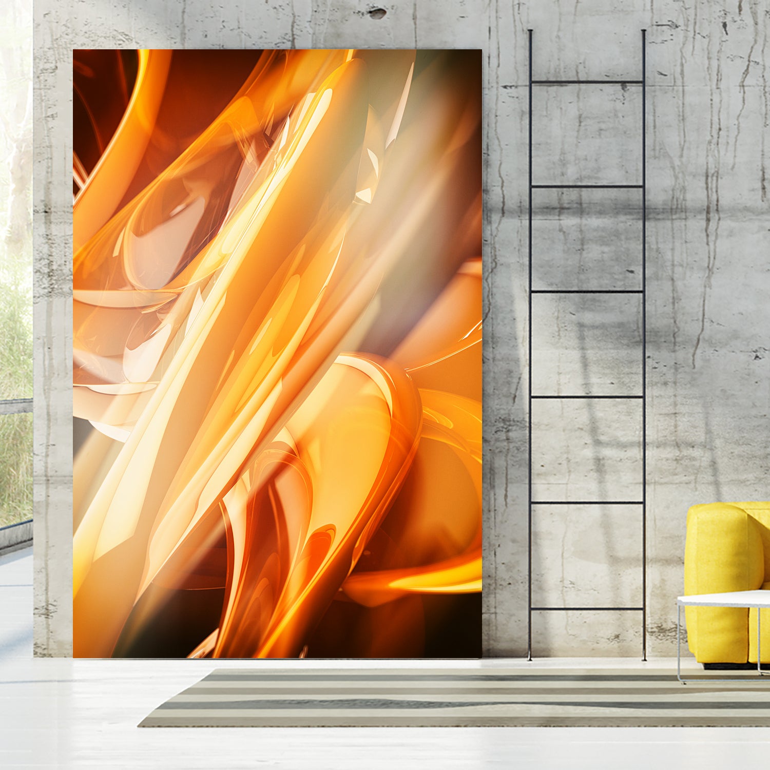 Into the Unknown - Abstraction III / OE by Tenyo Marchev on GIANT ART - orange 3d art