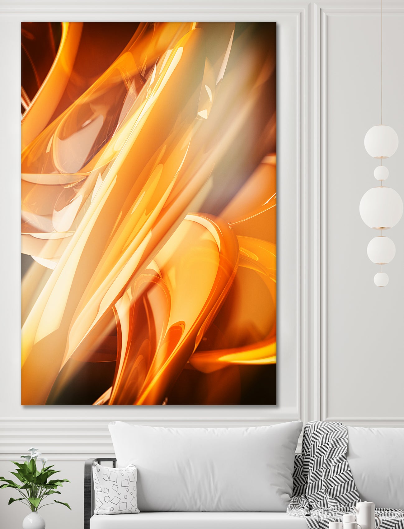 Into the Unknown - Abstraction III / OE by Tenyo Marchev on GIANT ART - orange 3d art