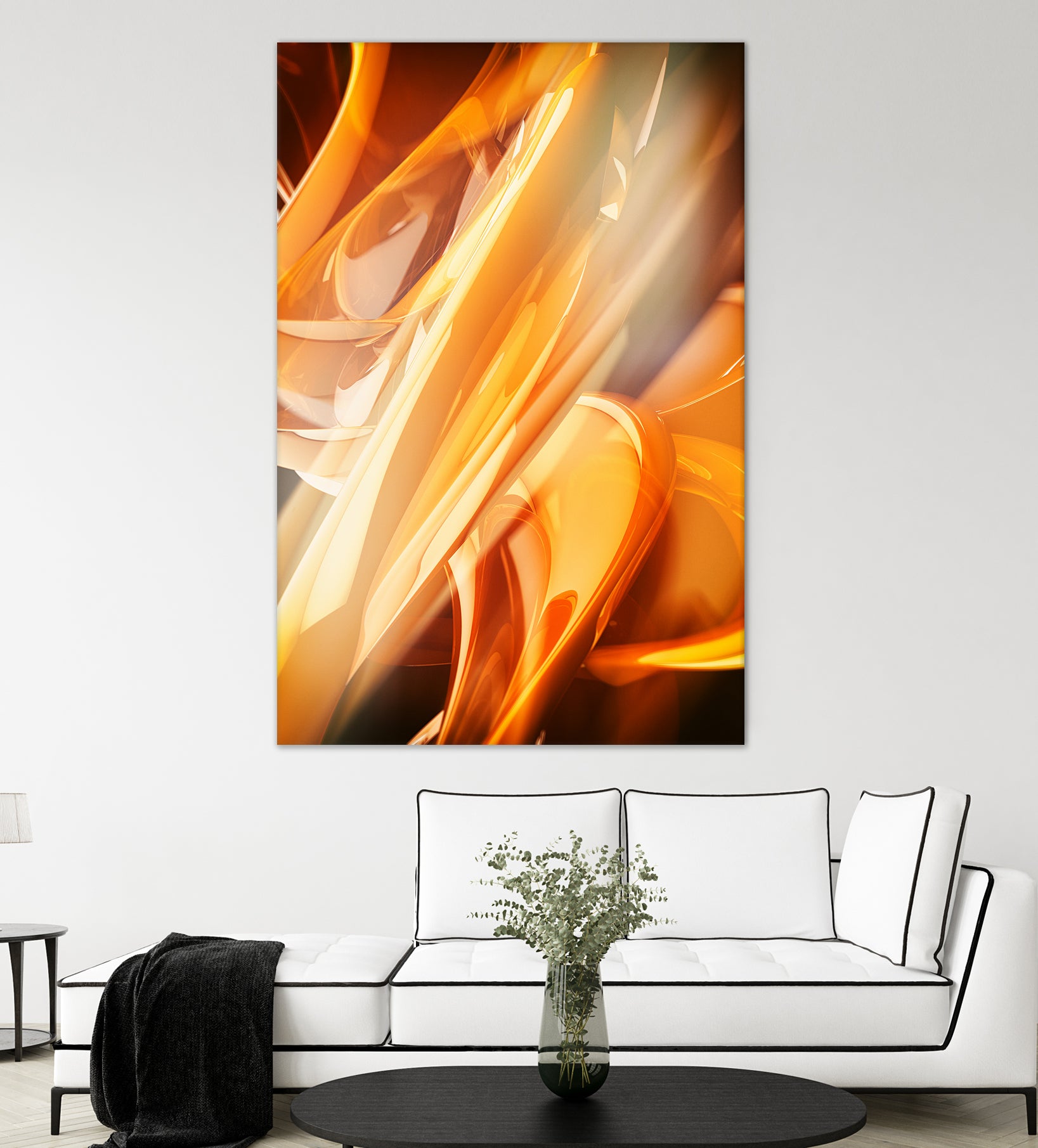 Into the Unknown - Abstraction III / OE by Tenyo Marchev on GIANT ART - orange 3d art