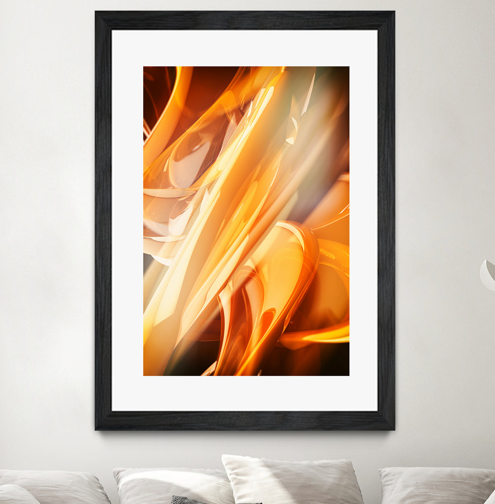 Into the Unknown - Abstraction III / OE by Tenyo Marchev on GIANT ART - orange 3d art