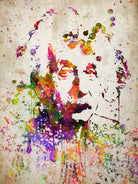 Albert Einstein in Color by Aged Pixel on GIANT ART - red digital drawing