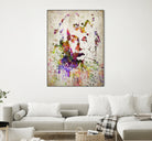 Albert Einstein in Color by Aged Pixel on GIANT ART - red digital drawing