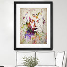 Albert Einstein in Color by Aged Pixel on GIANT ART - red digital drawing