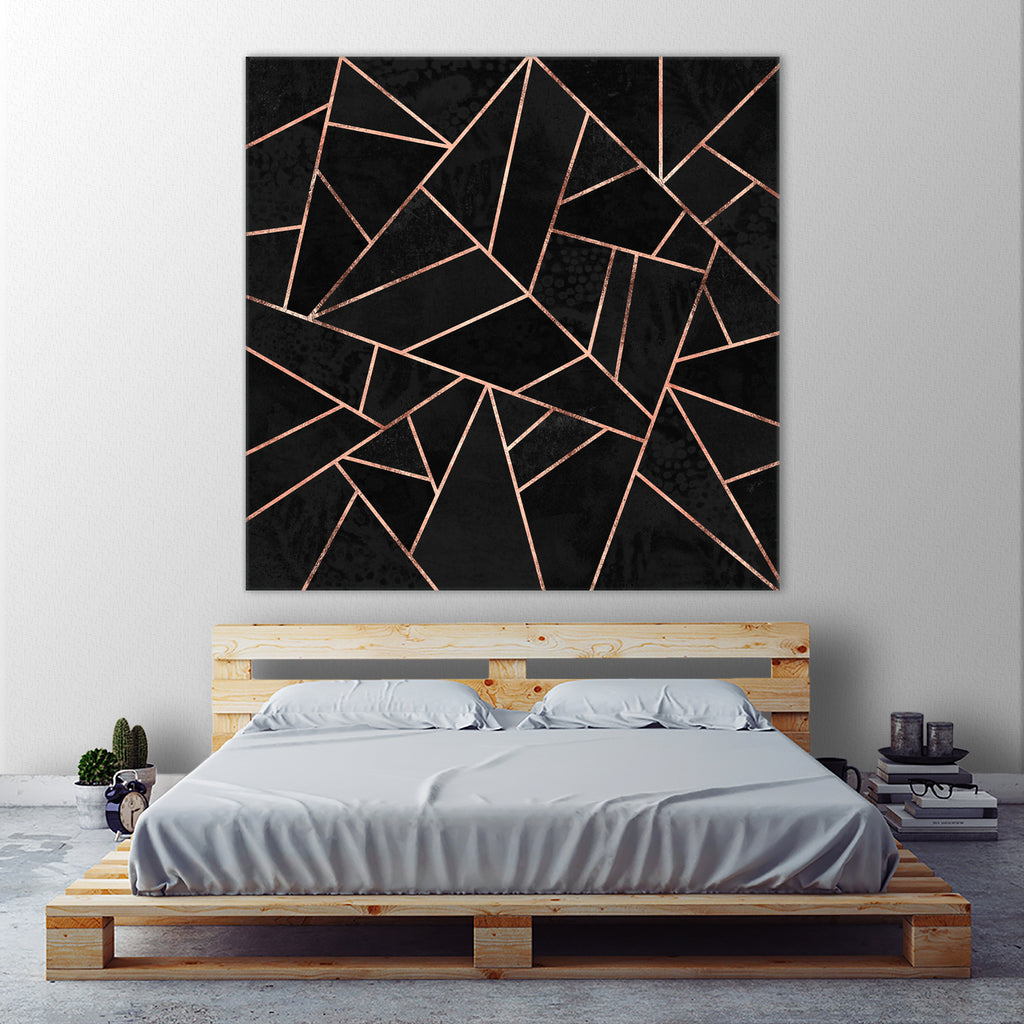 Velvet Black & Rose Gold by Elisabeth Fredriksson on GIANT ART - black digital painting