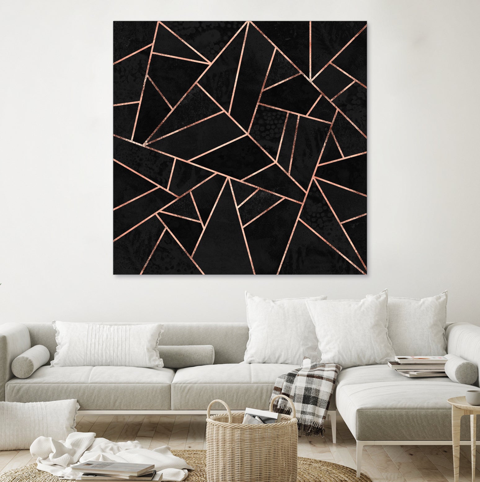 Velvet Black & Rose Gold by Elisabeth Fredriksson on GIANT ART - black digital painting