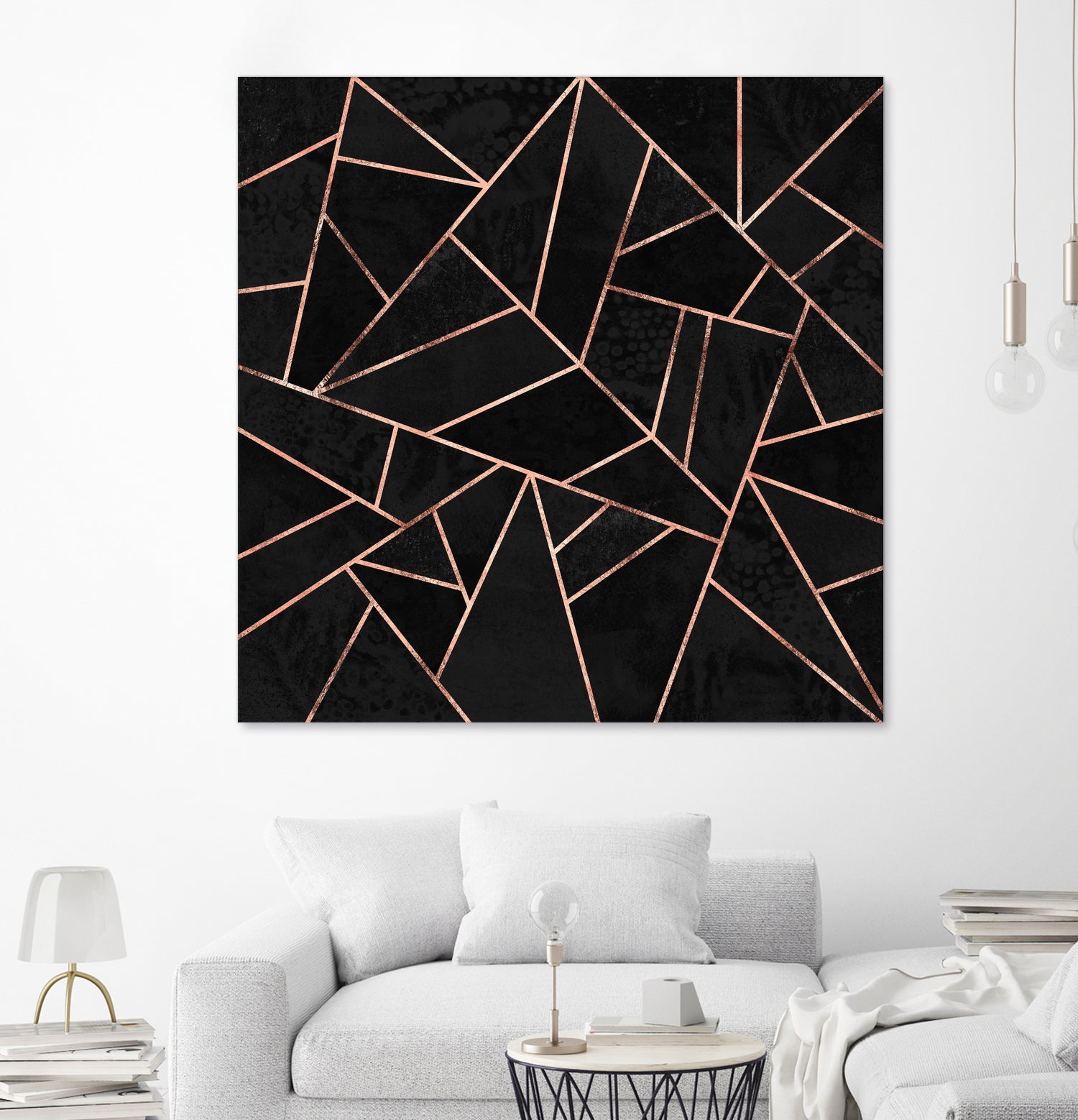 Velvet Black & Rose Gold by Elisabeth Fredriksson on GIANT ART - black digital painting