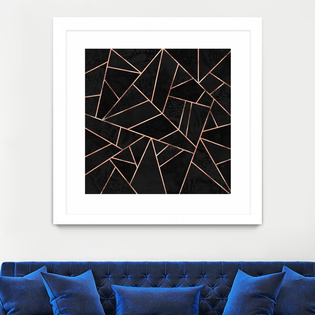 Velvet Black & Rose Gold by Elisabeth Fredriksson on GIANT ART - black digital painting