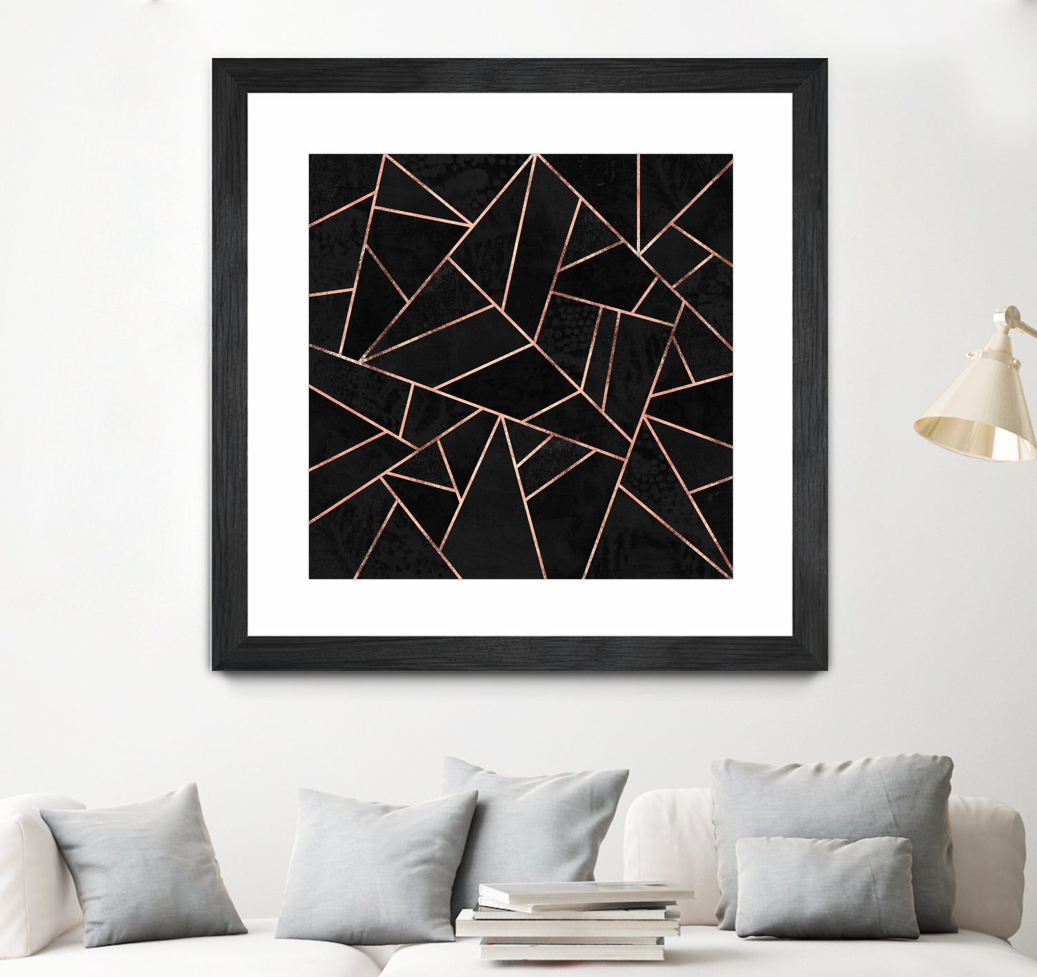 Velvet Black & Rose Gold by Elisabeth Fredriksson on GIANT ART - black digital painting