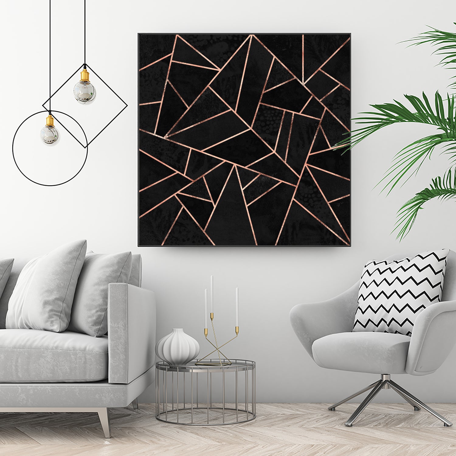 Velvet Black & Rose Gold by Elisabeth Fredriksson on GIANT ART - black digital painting