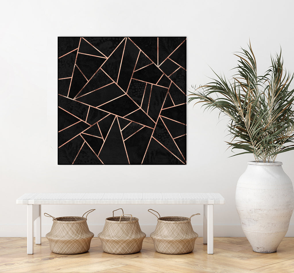 Velvet Black & Rose Gold by Elisabeth Fredriksson on GIANT ART - black digital painting