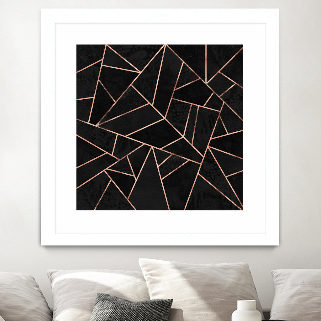 Velvet Black & Rose Gold by Elisabeth Fredriksson on GIANT ART - black digital painting