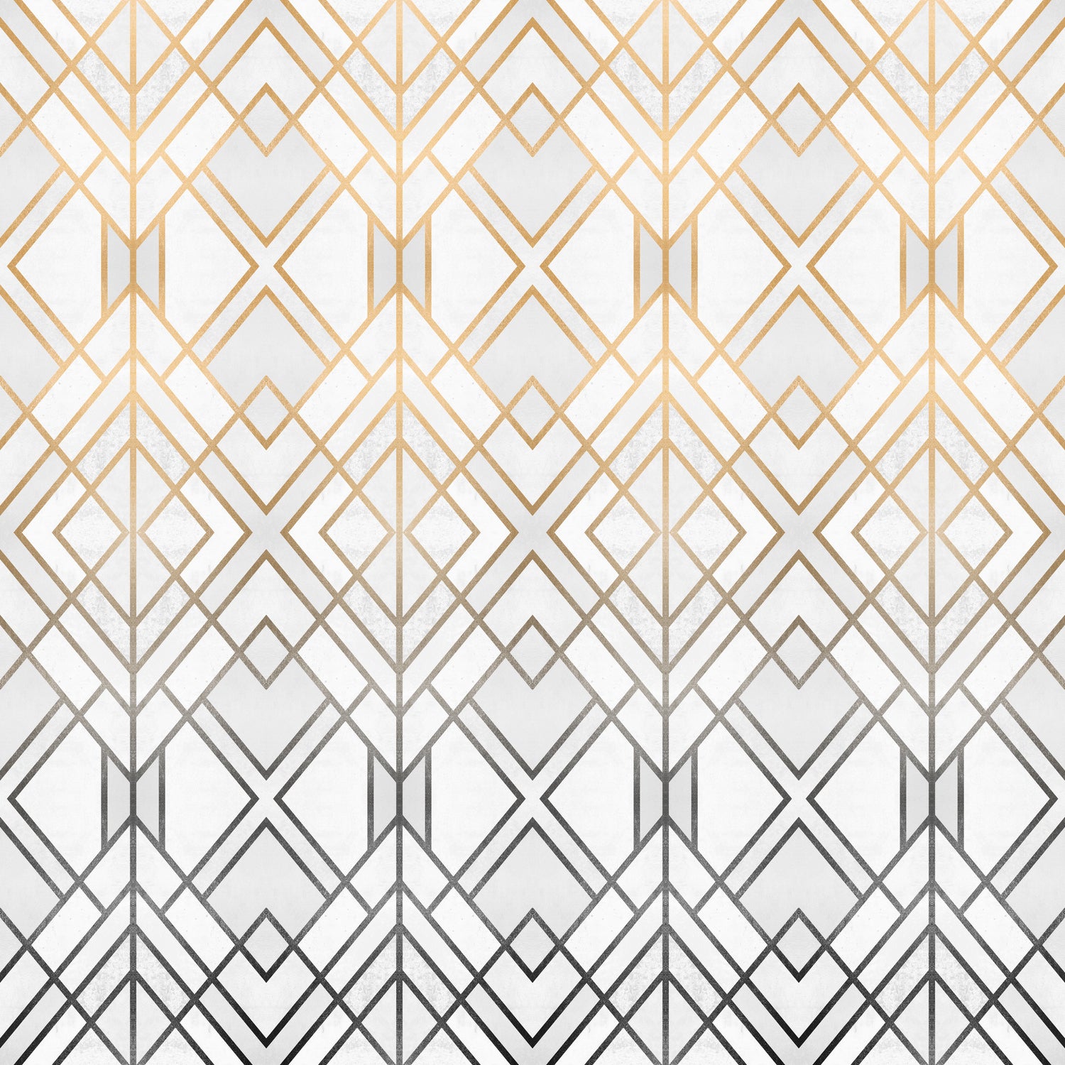 Gold And Grey Geo by Elisabeth Fredriksson on GIANT ART - white digital painting