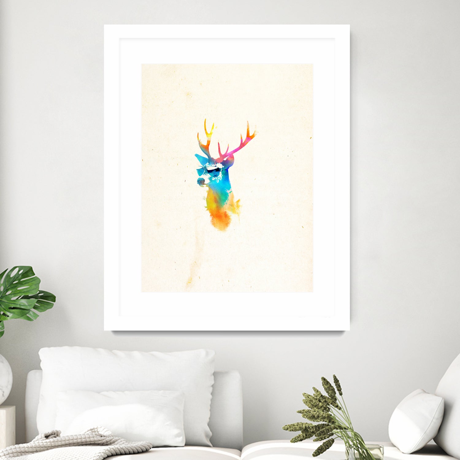 Sunny Stag by Robert Farkas on GIANT ART - orange digital painting