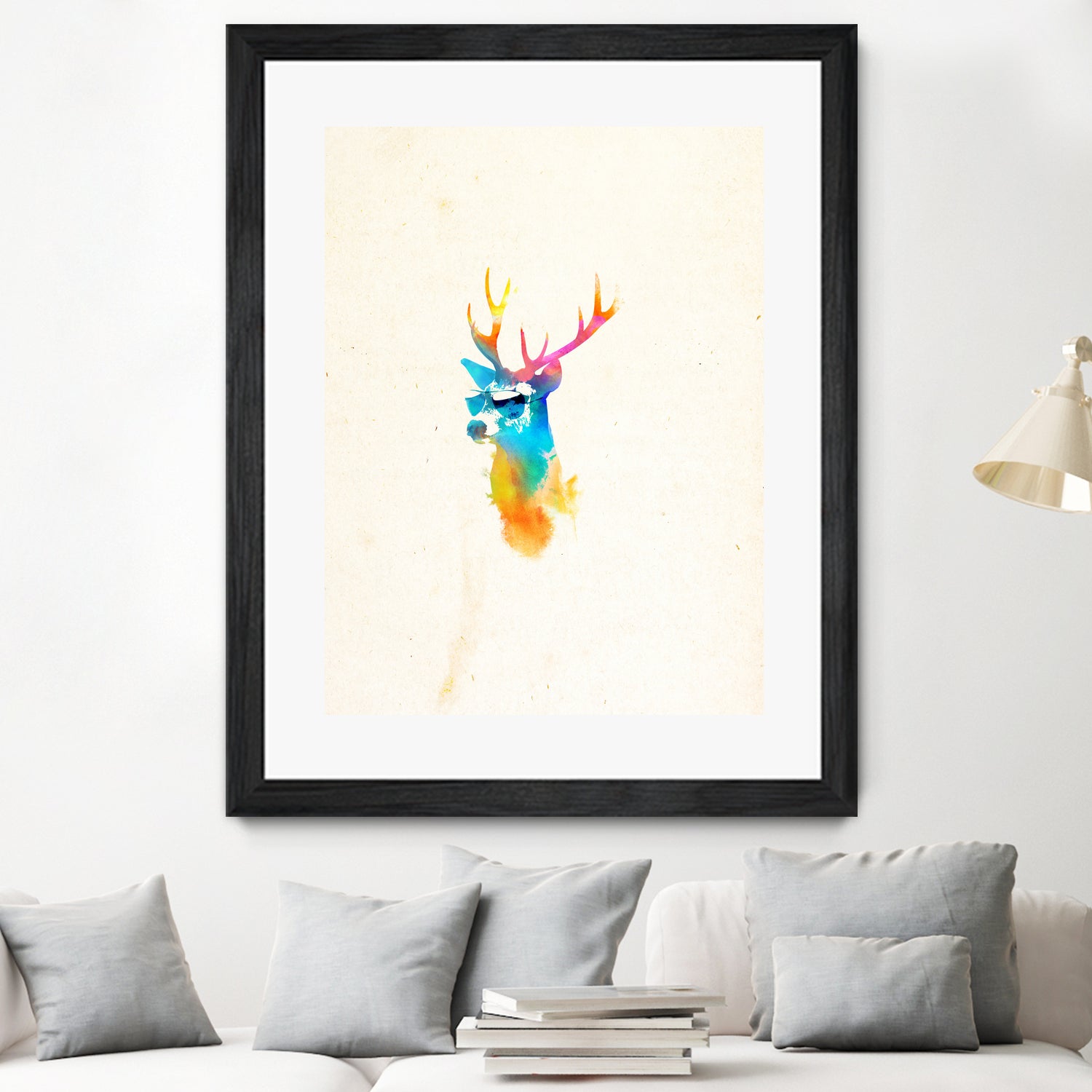 Sunny Stag by Robert Farkas on GIANT ART - orange digital painting