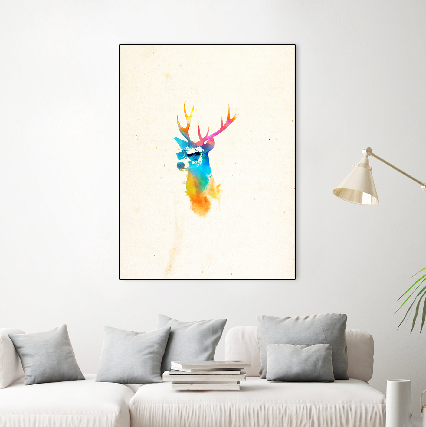 Sunny Stag by Robert Farkas on GIANT ART - orange digital painting