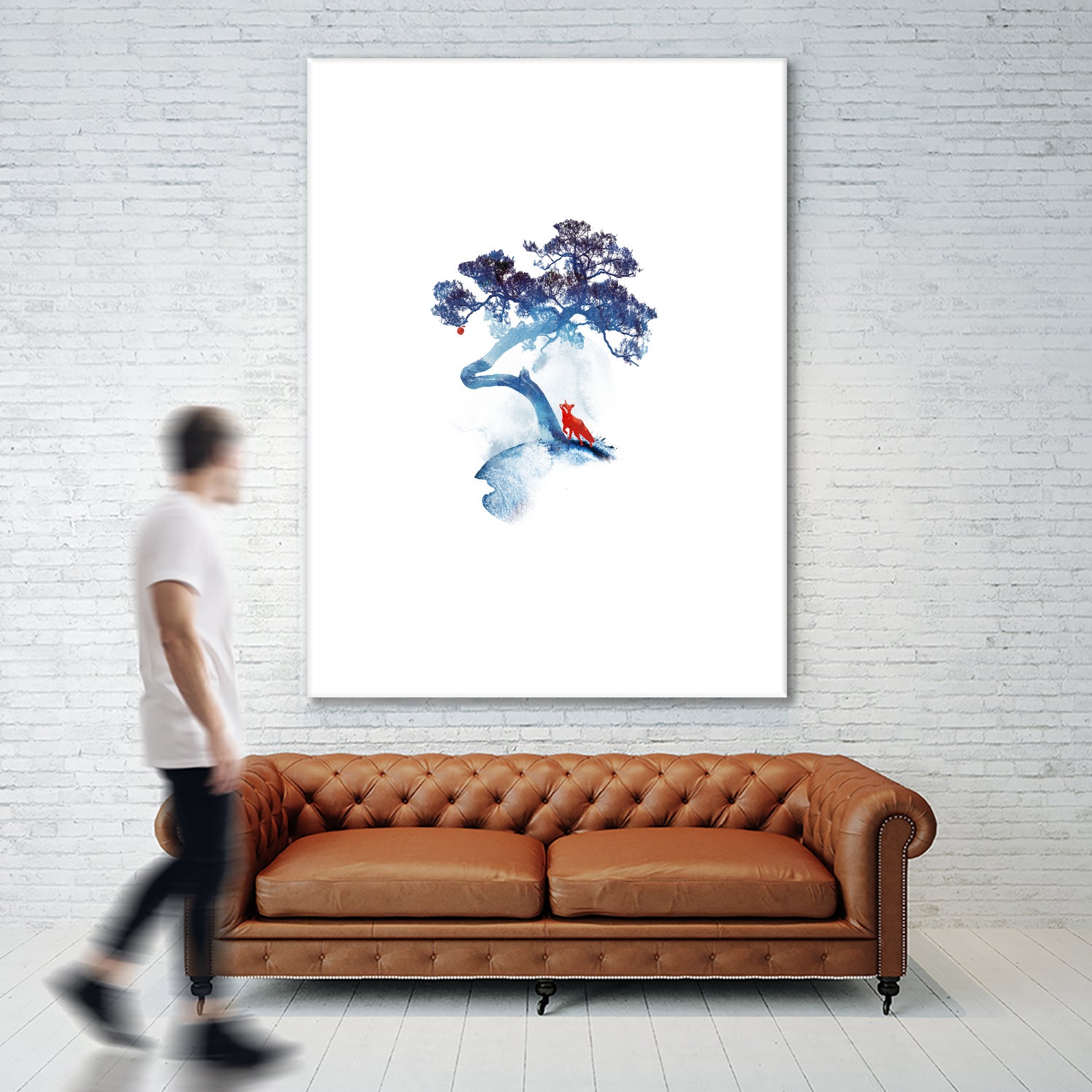 The last apple tree by Robert Farkas on GIANT ART - blue digital painting